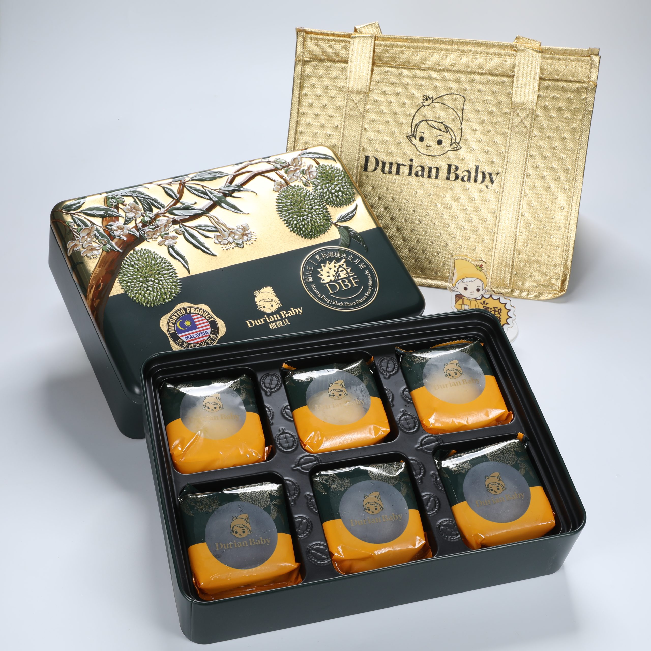 Blackthorn & Musang King Durian Snowy-Skin Mooncake - Image 3